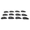 12 PCS Black Club Head Cover with Number PU Leather Soft Interior Lining Club Iron Covers Set