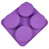 4 Cavities Silicone Soap Moulds Handmade Mold Oval for Butterfly Flower Shaped X3UC