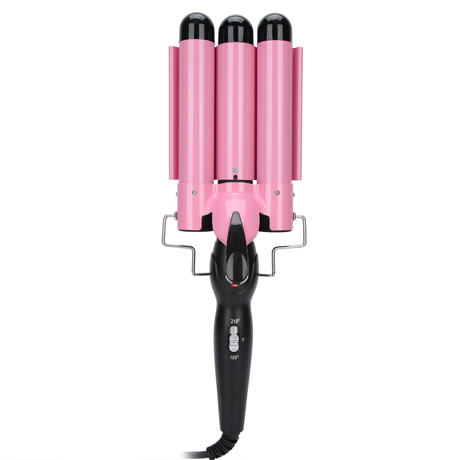 

3-х цилиндрический щипцы для завивки волос, регулируемые щипцы для завивки, щипцы для завивки, инструмент для укладки волос ~ US Plug