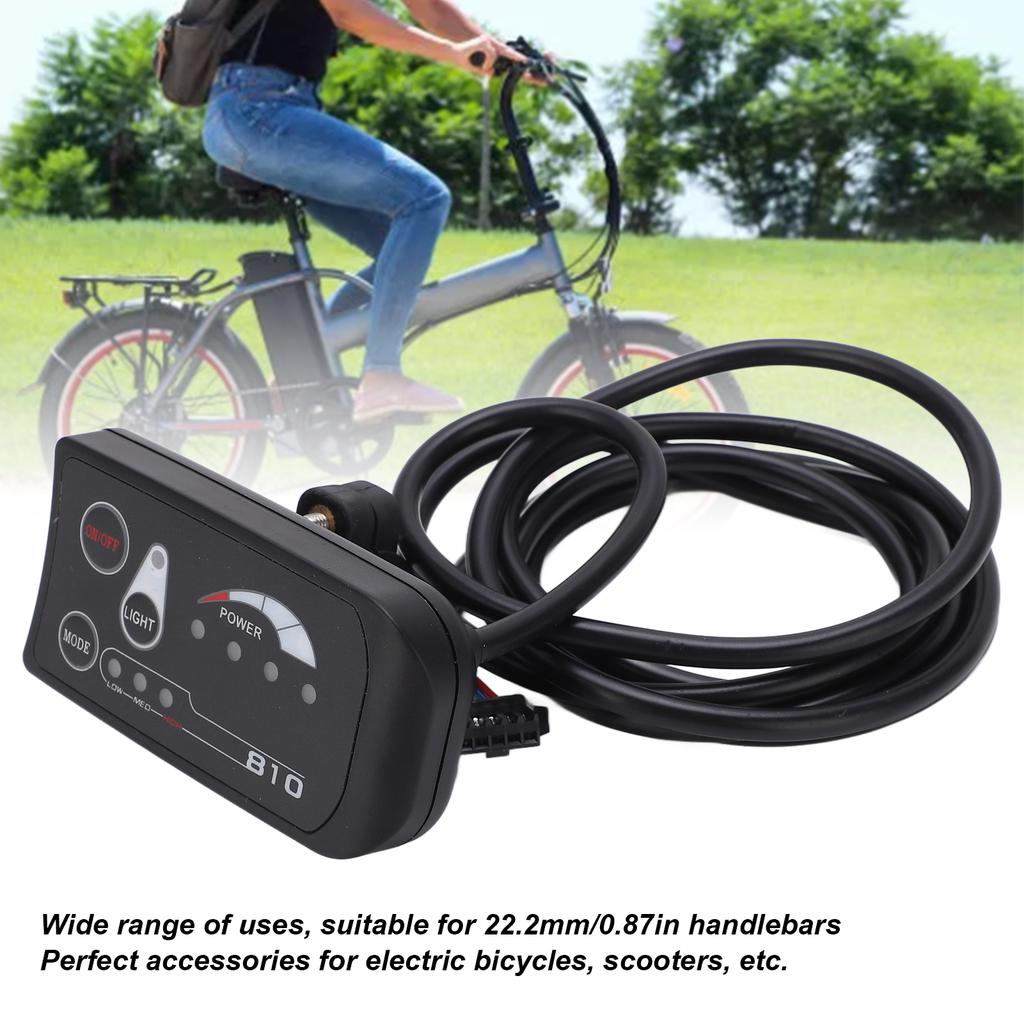 Electric Bicycle LED Display Control Panel 36V 48V S810 LED Display Meter for Electric Bike 5 Pin Ordinary Interface