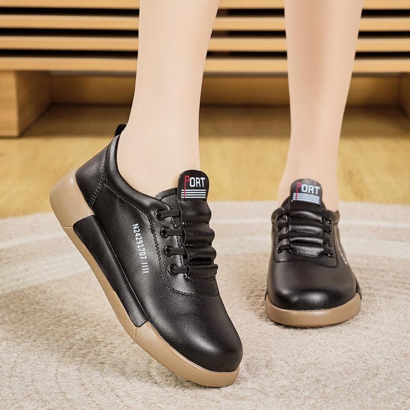 Mocasini cu platformă pentru femei, pantofi casual eleganți din piele, cu talpă groasă pentru creșterea în înălțime, pantofi sport cu talpă groasă