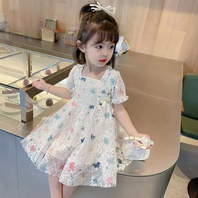 Baby Princess Dress, Girls Dress, Summer Dress, Children's Western Style, Children's Skirt, Summer Short-sleeved Gauze Skirt