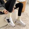 Women's Japanese Style Wool Socks, Thick Mid-Calf, Solid Color, Versatile, Warm for Autumn & Winter