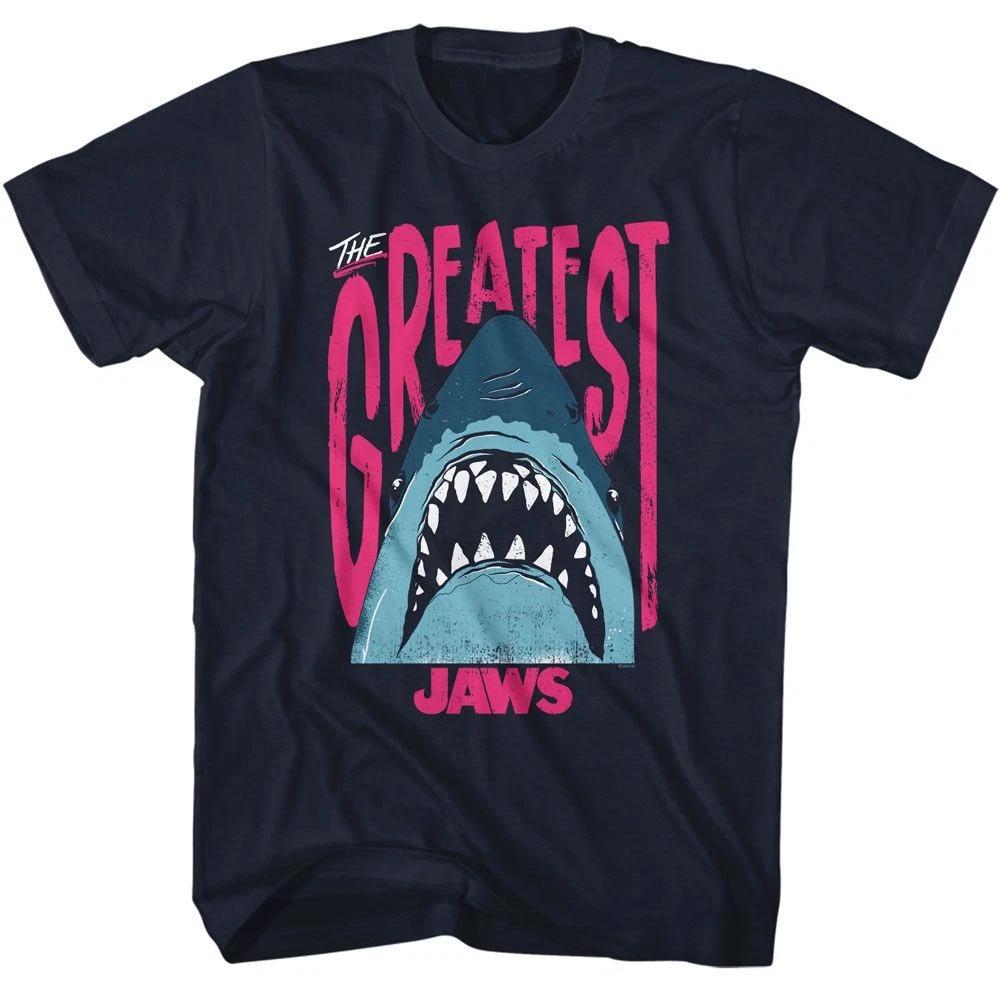 Jaws - The Greatest Shark - American Classics - Solid Blue Short Sleeve T- 120