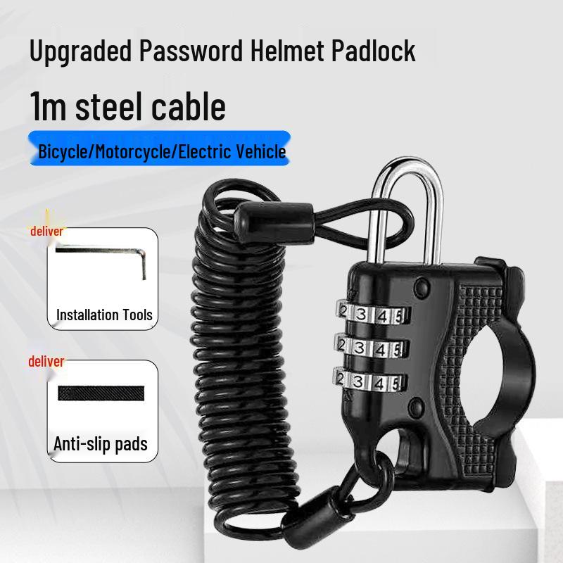 Anti-Theft Electric Bike Helmet Lock - Pry-Proof Fixed Hook for Bicycles