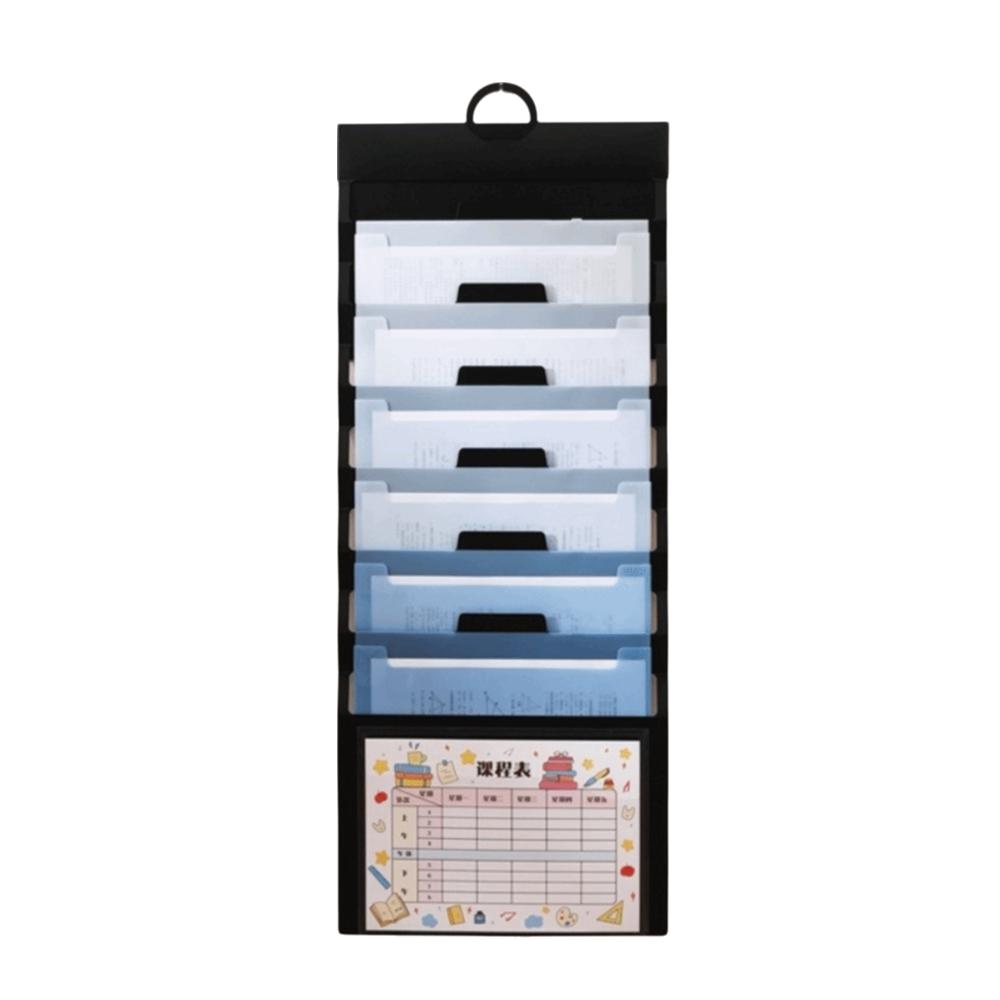 Large Capacity File Organizer 6 Pockets File Storage Bag Portable Hanging File Folders  Office