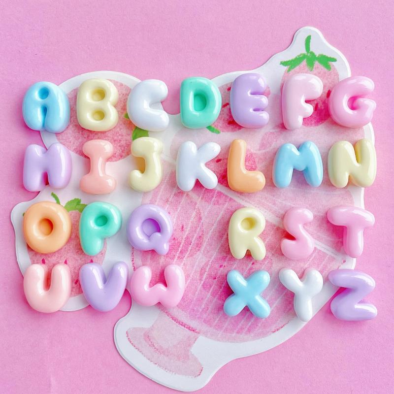 Handmade Mini Letter Charms Cute Diy Phone Cases Hair Clips Shoes Accessories Random Color