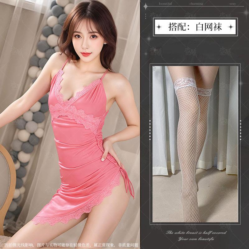 Sexy lingerie free pure desire small chest bed hot passion midnight charm robe teasing nightdress