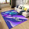 Tappeto Area Tappeto Cartoon Astronauta Spaziale 3D, Tappeto per Soggiorno Camera da Letto dei Bambini Divano Zerbino Decorazione, Tappetino Antiscivolo per Bambini