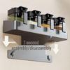 Stainless Steel Wall-Mounted Spice Rack Set