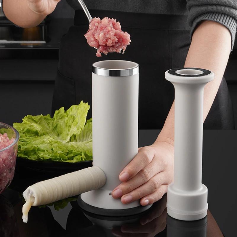 Duża Ręczna Maszynka do Kiełbas z Formą do Klopsików Podwójnego Użytku Domowe Narzędzie do Napełniania Kiełbas do Kuchni Maszynka do Mięsa  json