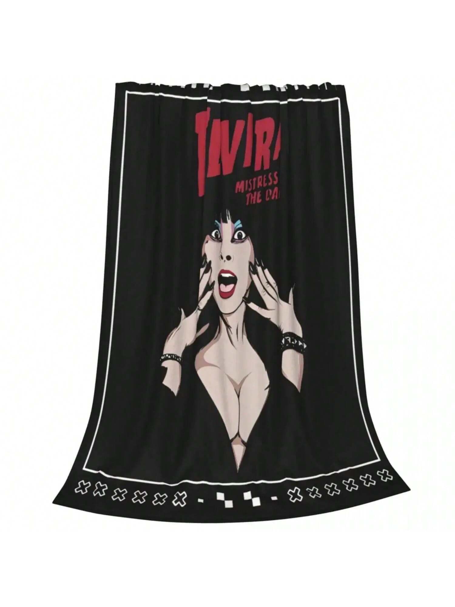 

Film Elviras Mistress Of The Dark Comedy Blankets Flannel Lightweight Thin Throw Blanket For Car Sofa Couch Bedroom Quilt 75X95CM серый