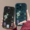 Funda Mate con Estampado de Letrero Para iPhone 16 Pro Max 15 Plus 14 Pro 13 12 11 XS XR 8 7 TPU Suave a Prueba de Golpes Carcasa Cubierta de Teléfono
