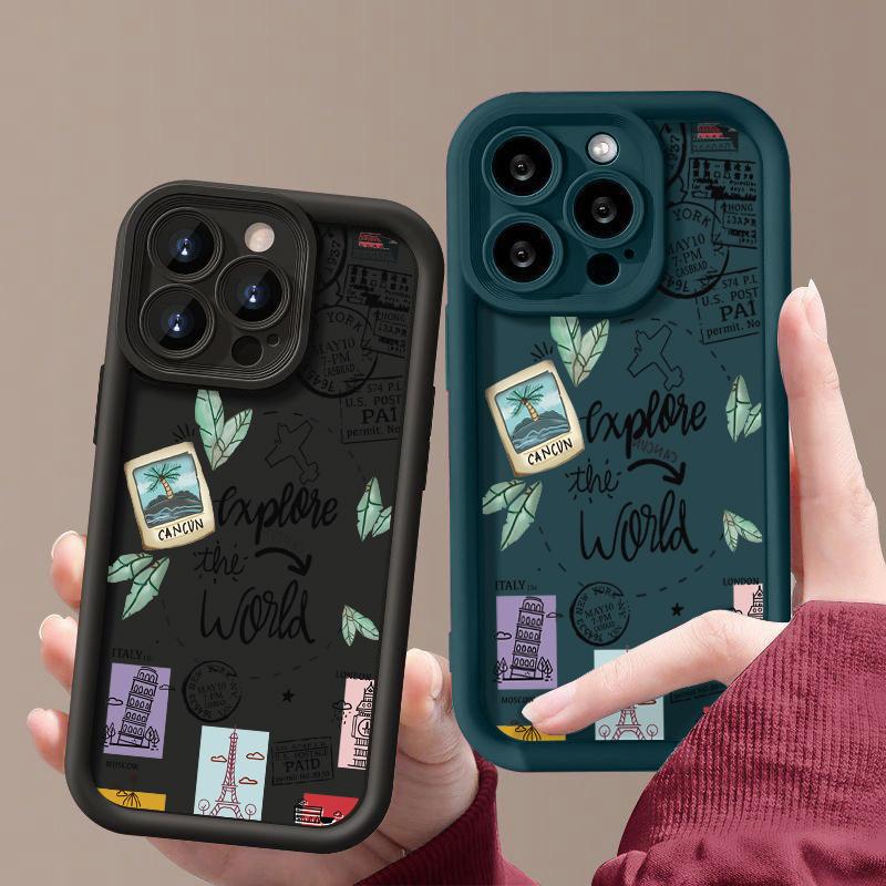 Signboard Print Matte Case For iPhone 16 Pro Max 15 Plus 14 Pro 13 12 11 XS XR 8 7 Shockproof TPU Soft Phone Cover Shell