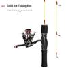 Ice Fishing Ultra-Hard Casting Rod Set: Compact, Solid Core, Short Gun Handle for Winter and Raft Fishing.