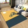 Retro Vintage Motorcycle Area Rug Large,Carpet Rug for Living Room Bedroom Sofa,Kitchen Bathroom Doormat Non-slip Floor Mat Gift