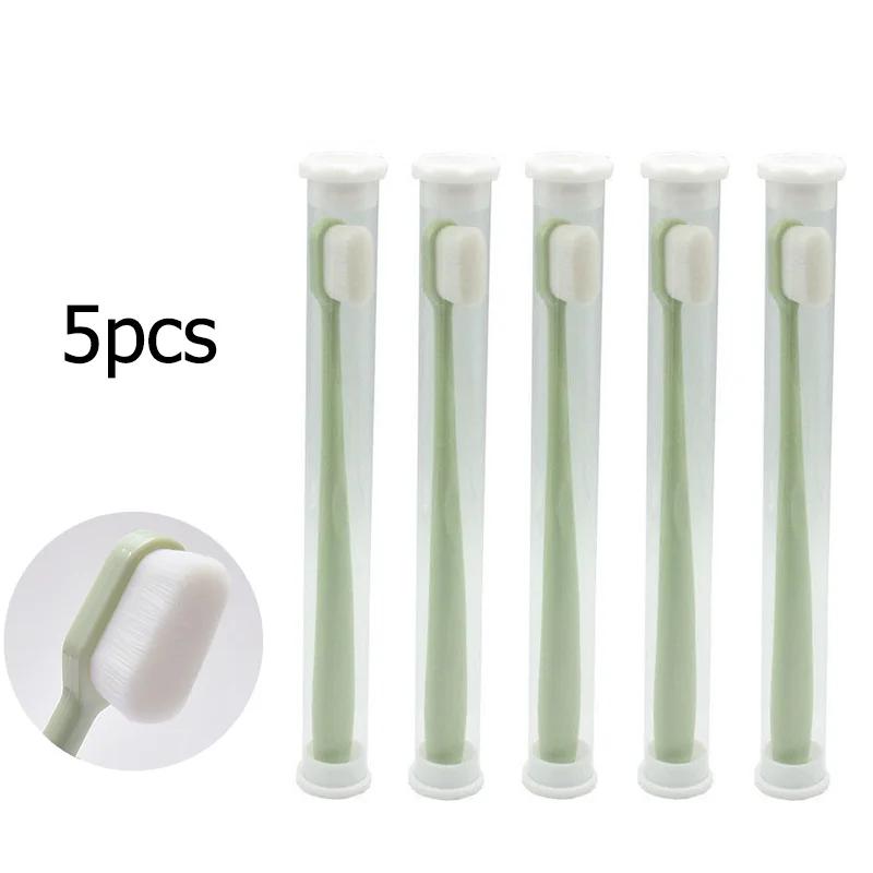 

5/10Pcs Ultra-fine Soft Toothbrush Million Nano Bristle Adult Tooth Brush Deep Cleaning Portable Travel Dental Oral Care Brush