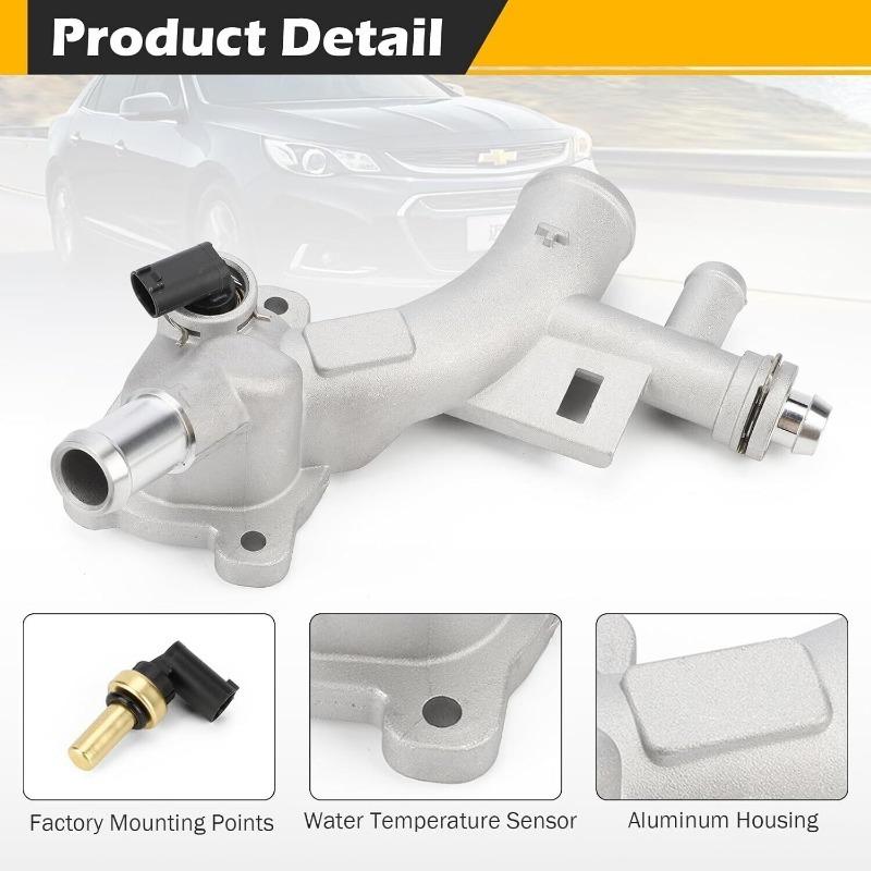 Aluminum Coolant Thermostat Housing Water Outlet & Inlet Hose For Chevrolet Cruze Sonic Trax Buick Encore 1.4L 25193922 55565334