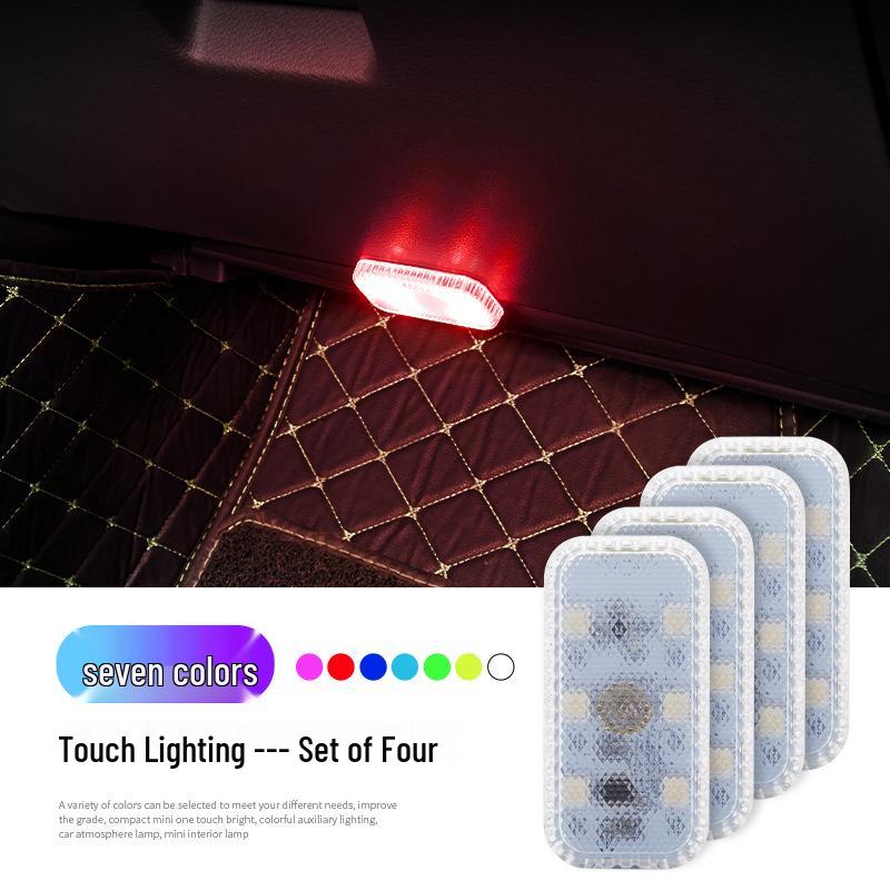 LED Wireless Rechargeable Car Atmosphere Touch Sensor Light