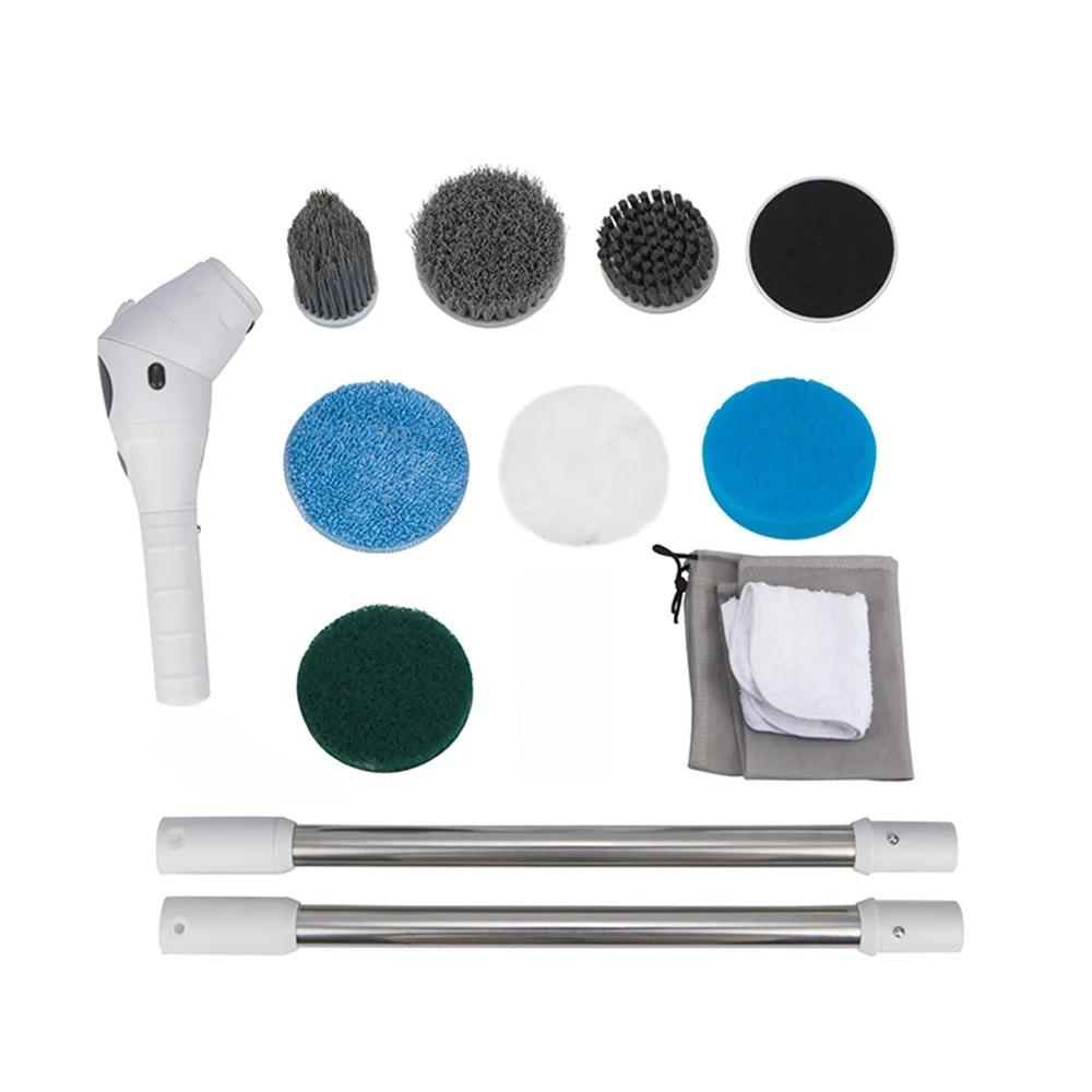 

Новая электрическая щетка для уборки 8-в-1 Щетка для ванной и кухни Уборка Многофункциональная С LED ночником Вращающаяся бытовая щетка