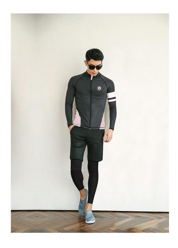 Korean Style Two-Piece Zippered Wetsuit: Men's & Women's Long Sleeve Sun Protection Jellyfish Suit with Long Pants