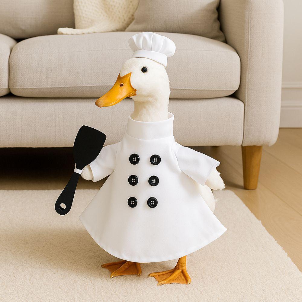 Washable Chef Geese Outfit Adjustable Outdoor Geese Dress Goose Cosplay Clothes  Festival