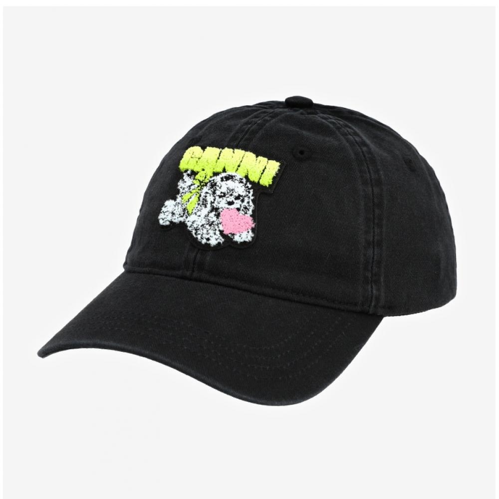 Ganni Puppy Logo Baseball Cap A6941 006