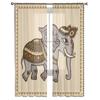 Elephant Hand Drawn Indian Style Sheer Curtains For Bedroom Living Room Tulle Curtains For Kitchen Window Voile Curtains
