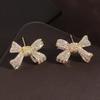 ZAKOL Romantic Bowknot Women Stud Earrings Full Paved Shiny Crystal Zircon Delicate Accessories Fashion Earring Zircon