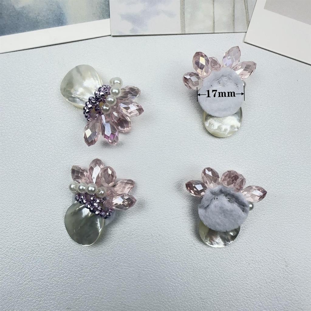 Shell Pearl Crystal Flower DIY Accessories for Shoes, Hair, Clothing, Earrings, and Jewelry