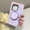 Coque de téléphone avec support magnétique floral pour Apple 16/17 Promax et iPhone 14/15