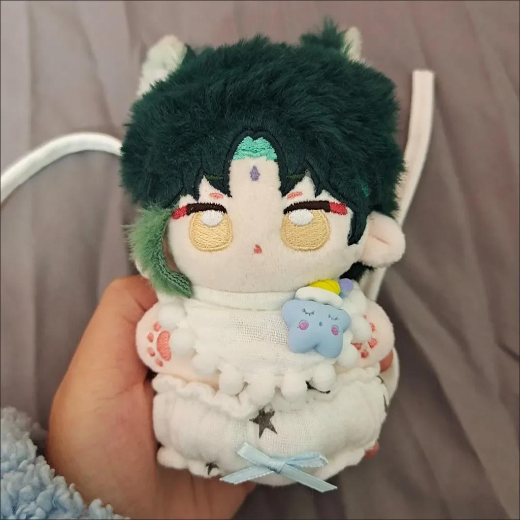 Hot 10cm Genshin Impact Kunikuzushi Xiao Zhongli Tighnari Plush Cute Doll Toy Role Playing Anime Pendant Decor Birthday Gift