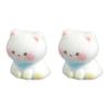 2Pcs Cat Figurines Resin Flocking Mini Cute Cat Decor for Car Dashboard Office Desk Bedroom Kitchen Countertop Accessories