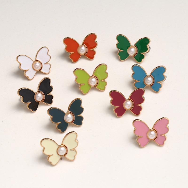 1Pc Butterfly Waist Button Jean Button Pin Reusable Clothing Fitting Tools For No Sewing Required Buttons Pants Decoration