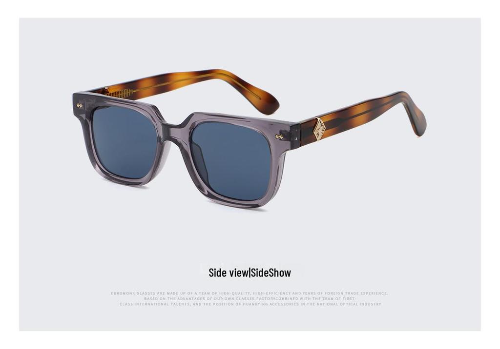 Retro Square Frame Sunglasses with Metal Hinges – Stylish European & American Design for Summer Personality