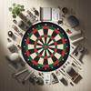 Dartboard Rug - Game Room Decor for Dart Players, Target Design Sports Mat, Unique Gift for Dart Lovers