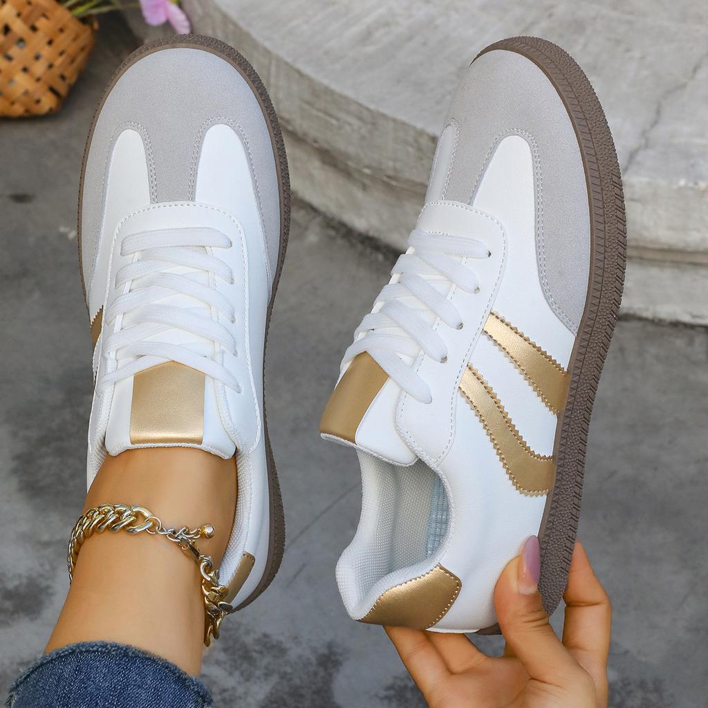 Spring Autumn Platform Sneakers Women Fashion Mixed Colors Lace-Up Sport Shoes Woman Comfortable Non Slip Flat Trainers Female
