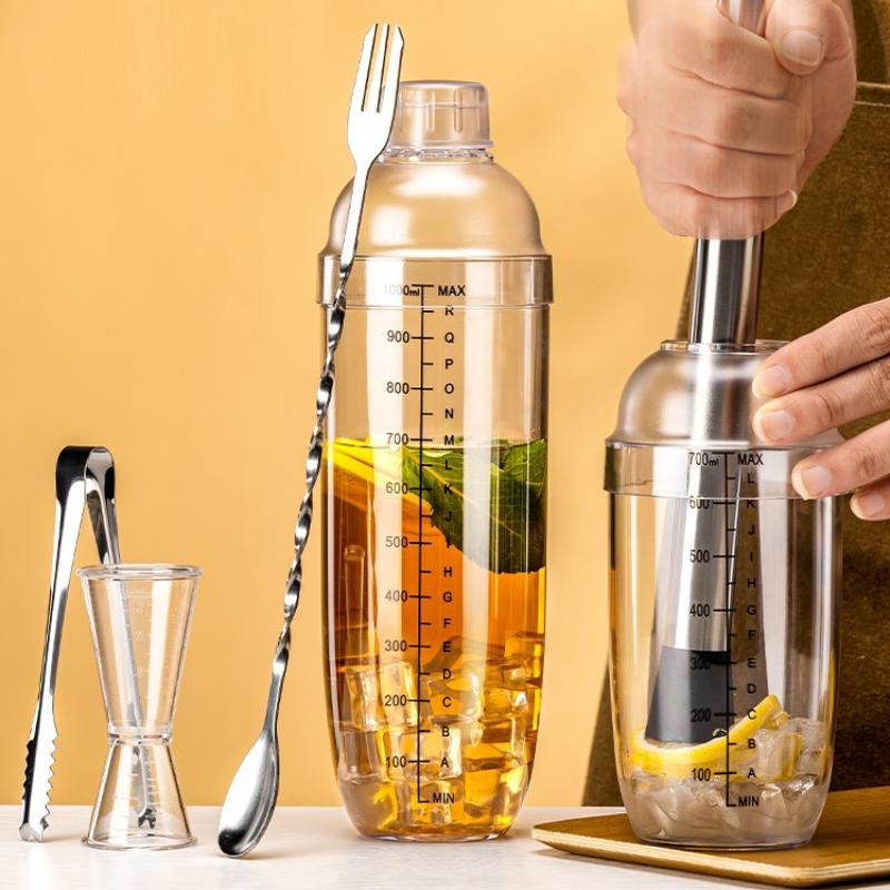 3/5/7Pcs Cocktail Shaker Set Cocktail Shaker And Measuring Jigger Set Drink Mixed Hand Shaker Tools For Bartending And Home Bar