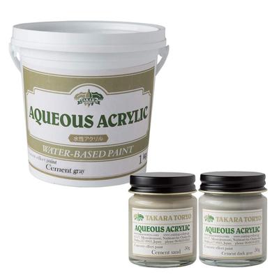 You Can Create a Natural Concrete Look Just by Painting Concrete Effect Paint [Cement Set] (Smooth Set) 1kg+50g+50g Takara Paints