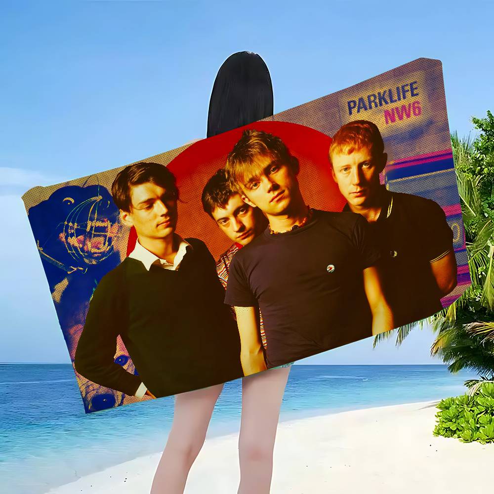 Pop Band Blur Microfiber Blanket Quick Drying Beach Towels Oversized Printing Super Absorbent Pool Towel Blanket