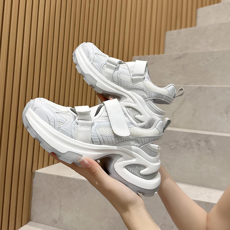Innenhöhenerhöhung Dad-Schuhe Damen 2025 Sommer neue Sport- und Freizeitschuhe Plateau Mary Janes Laufschuhe um 7 cm erhöht