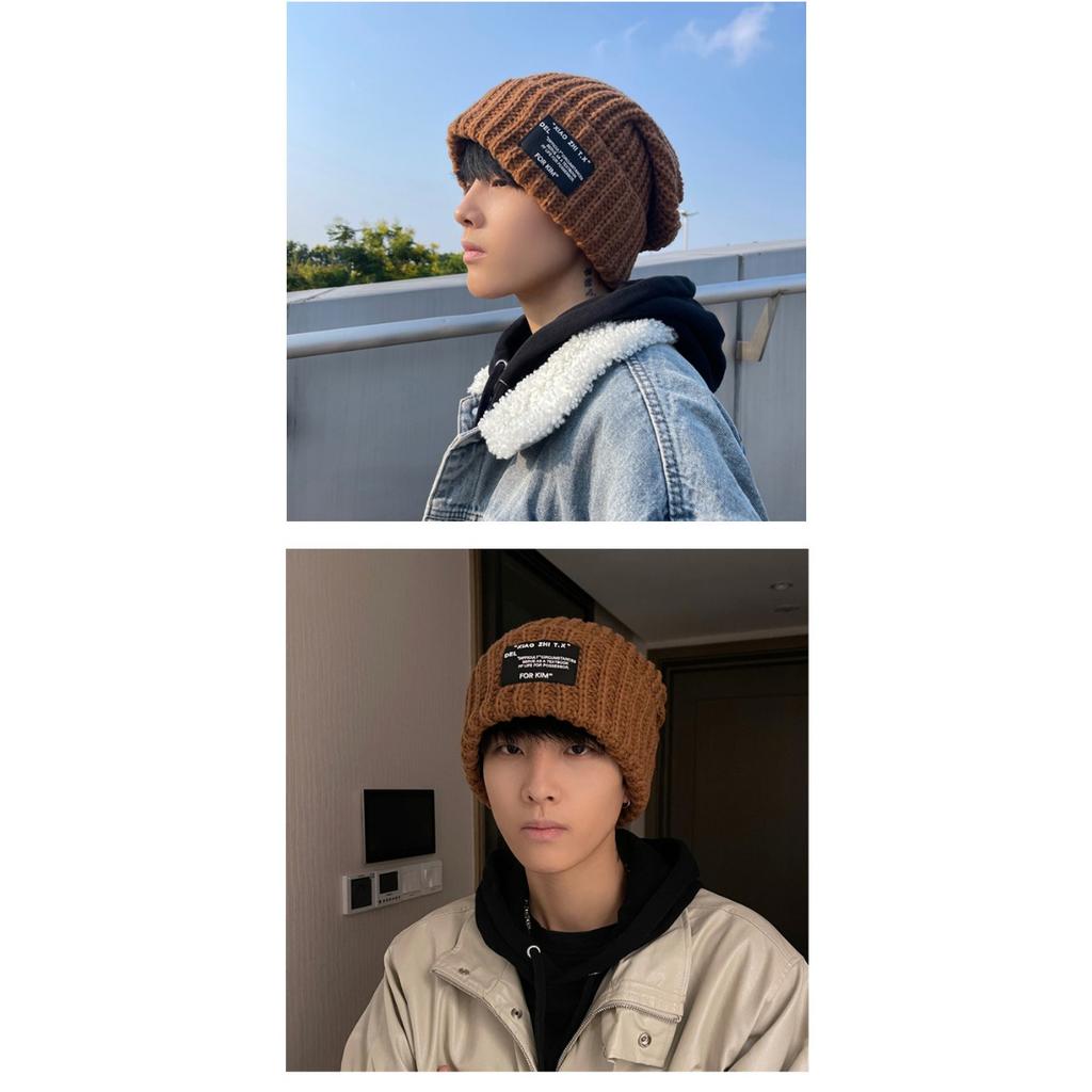 Hats, Couple, Knitted Hats, Men's and Women's Styles, Warm, Cold Hats, Loose, Big Head Waist, Knitted Hats