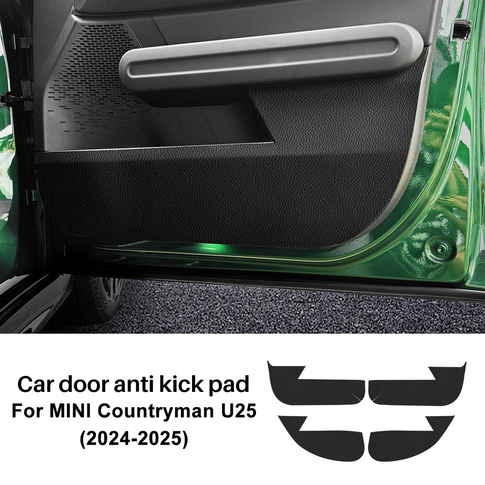 Car Door Anti-Kick Mat for Mini Countryman U25 2024 2025 Suede Leather Interior Sticker Set