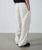 SSIN AND LEE Unfinished Wide Cotton Pants Ivory