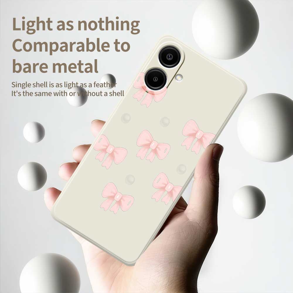 For Samsung Galaxy A07 4G Case Bows Pattern Printing Straight Edge TPU Phone Back Cover