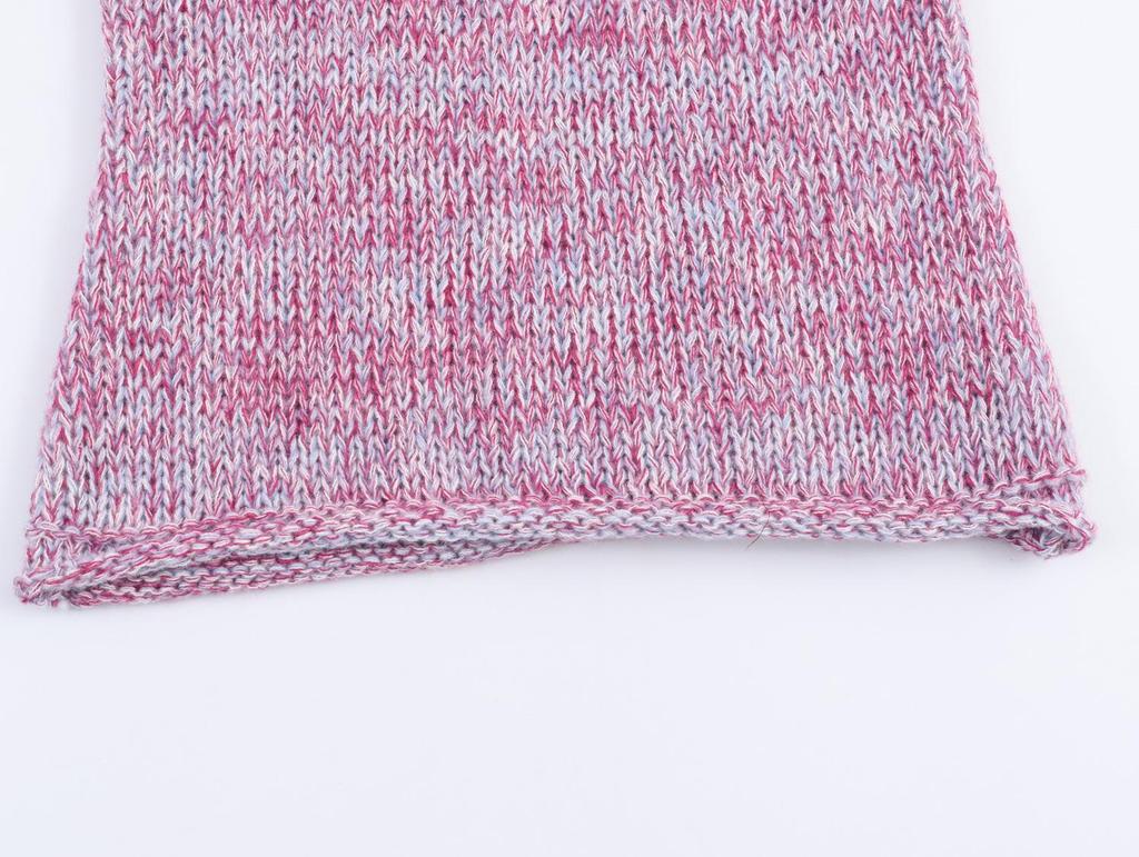 Gradient Starry Sky Knitwear: Fashionable Casual Color-Blocking Style