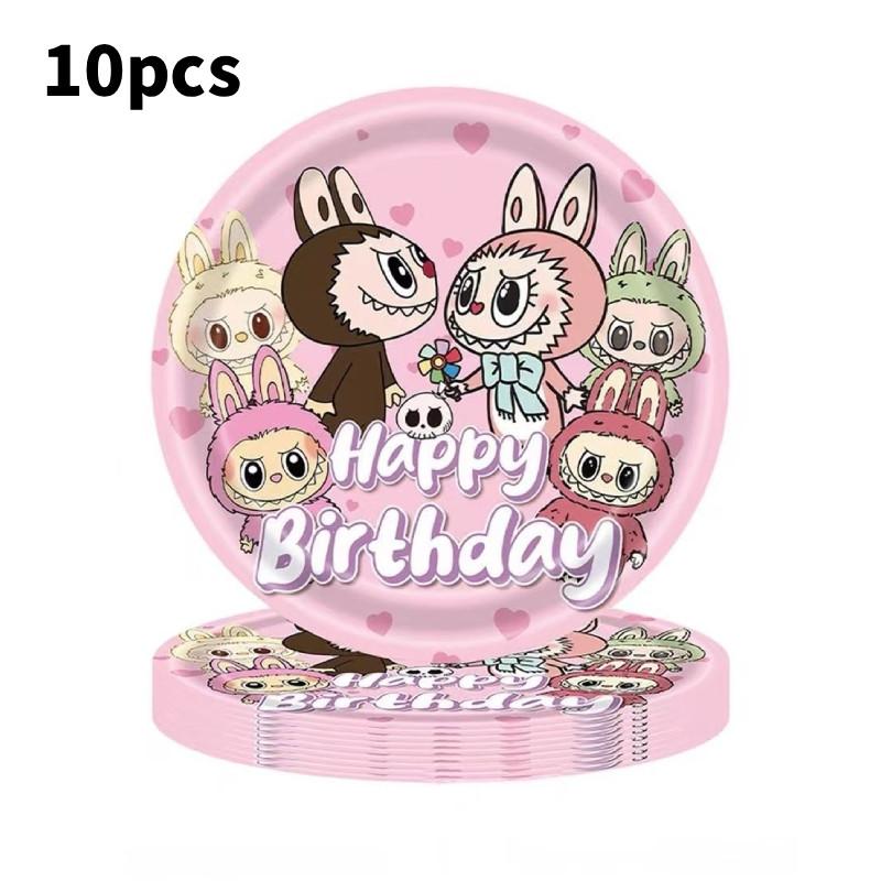 Labubu Party Decorations Set With Colorful Banners For Childrens Birthday Celebration