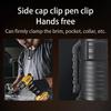 Three Eyed Portable Flashlight USB Rechargeable Lamp with Built in Battery LED Torch Waterproof Outdoor Camping MINI Handlights