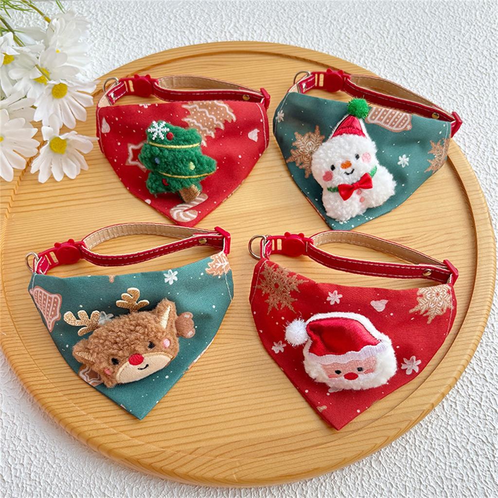 Christmas Pet Scarf Collar, Cute Pet Christmas Accessories Dog Collar