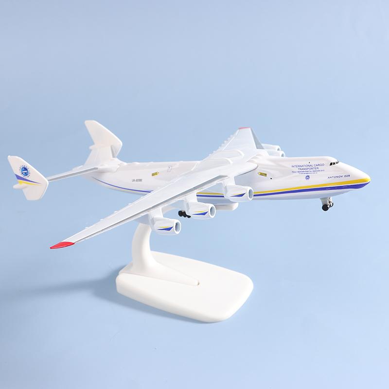 

1:400 20Cm Alloy An-225 Aircraft Model Toy 8Inch Ukraine Painted Mriya Transporter Display Model Plane For Collection